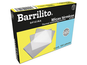 Micas Térmicas Barrilito, 110x155mm, 200 Micras, Caja con 100 Piezas.