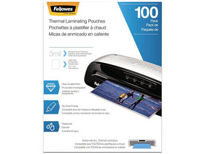Cubierta para Plastificadora Fellowes 5743301, Tamaño Letter, Acabado Brillante, Laminado Térmico.
