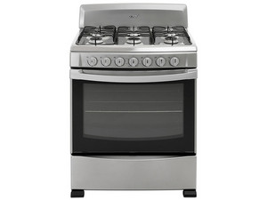 Estufa Acros de 30", 6 Quemadores, para Gas LP convertible a Natural, Color Gris.

