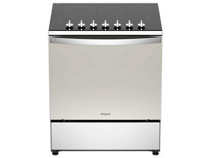 Estufa Whirlpool WFRE2420D, 5 Quemadores Eléctrica de 30", Cubierta de Vidrio, Acero Inoxidable.