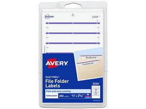 Etiqueta para Fólder Láser/Inkjet Múltiplo 18, Color Morado.