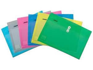 Sobre MAE Horizontal tamaño Carta con Hilo, Colores Surtidos. Paquete con 12 Piezas.