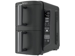 Freidora de Aire Ninja SL201, Compartimiento Doble, Capacidad de 7.6L. Color Negro.