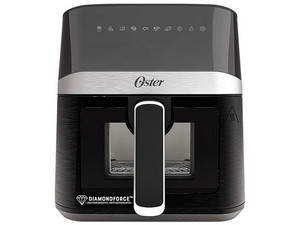 Freidora de Aire Oster CKSTAF40WDDF, Recubrimiento Diamond Force, 10 programas, Panel Digital, 1300W, Color Negro.