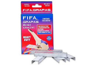 Grapa Trabajo Pesado Pilot HC14, 30 Hojas de Capacidad, Alambre Alto Carbono, Pata 6.35 mm, Caja 1000 Grapas.