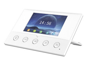Monitor IP/SIP para interior Fanvil I51W, Wi-Fi, pantalla a color de 4.3", audio de 2 vías, 8 interfaces de entrada de alarma. PoE, Color Blanco.