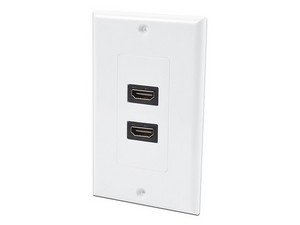 Placa de Pared LinkedPro LP-FP-091 de 2 puertos HDMI (Hembra). Color Blanco