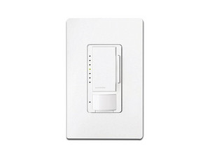 Atenuador con sensor de presencia Lutron, apagado automático, ideal para dormitorios, recamaras o cocina.