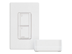 Kit Hub Controlador LUTRON ELECTRONICS PBDGPKG1WS, Interruptor On/Off con Placa, Color Blanco.