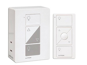 Kit Lutron Adaptador PPKG1PWH y control remoto PICO, Ideal para lamparas, 3 funciones atenuador, Encendido y Apagado, repetidor señal.