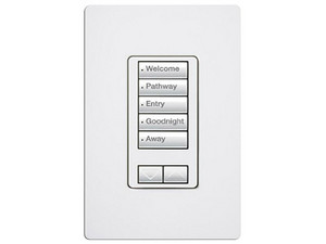Teclado Seetouch Lutron, 5 Botones, 2 Botones de subir/bajar, Botones programables.