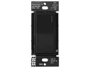 Apagador Lutron Sunnata color negro para linea Radio Ra3, 8A de iluminación.