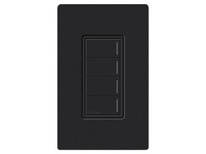 Botonera Lutron Sunnata de 4 Escenas para Radio RA3. Color Negro.
