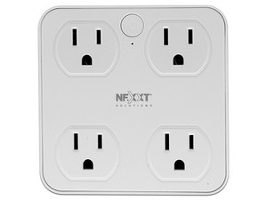 Enchufe inteligente Wi-Fi Nexxt Solutions, 4 x NEMA 5-15R, 4 x USB. Color Blanco.
