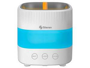 Humidificador y Difusor de Aroma Steren AIR-430, 130ml, USB-C, Color Blanco.