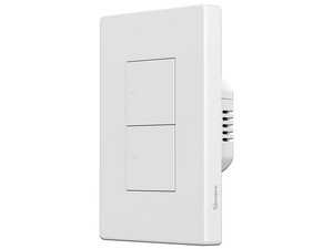 Apagador de Pared Touch Sonoff M5-2C-120W, 2 Canales, Wi-Fi, Compatible con Google Home y Alexa. Color Blanco.