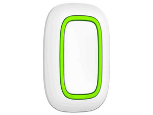 Botón de alarma inalámbrico AJAX Button W para Hubs y repetidores de señal de radio, IP55. Color Blanco