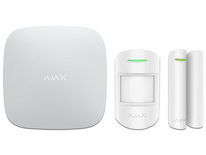 Kit de Panel de alarma inteligente Ajax ST-1-1, Incluye 1 sensor de movimiento y un detector de puerta o ventana, Wi-Fi, Ethernet. Color Blanco.
