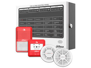 Kit de Alarma Dahua Wisualarm, Incluye Panel Convencional de 4 Zonas, Detector de Humo, Detector de Calor, Sirena Estroboscópica.