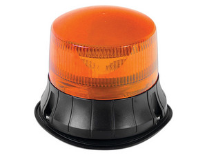 Burbuja LED giratoria de color ámbar, 9 LEDs, montaje permanente.