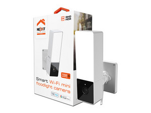 Cámara Inteligente con proyector Nexxt Solutions, para Exterior, IR 10m, 1080p, IP65. Color Blanco.