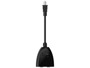 Plug Exterior Qolsys Outdoor Plug-PG Compatible con PowerG IQ Panel 4, IQ4 Hub, Frecuencia 919 MHz, Potencia Máxima 1800 W, y Operación Remota. Color Negro.