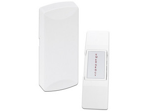 Botón de Pánico SFIRE SF-PANIC-345, Con Transmisor Inalámbrico Compatible con paneles de Alarma RESIDEO y M2M, Color Blanco.