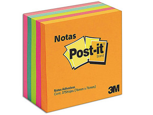 Notas Adhesivas 3M Post-It 2072, 5 Bloques, Multicolor.
