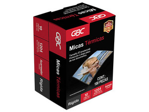 Micas GBC 1204, Paquete de 100 Piezas, Tamaño Credencial 6.5 x 9.5cm, Transparente.
