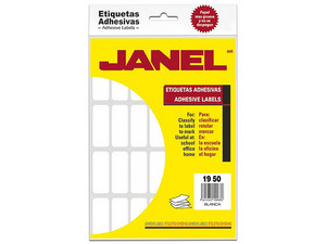 Etiquetas Adhesivas Janel Clásicas, No. 15, 19x50mm, C/504.