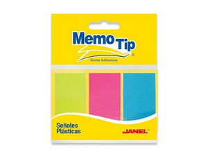Banderitas Janel MemoTip, 3 Colores
