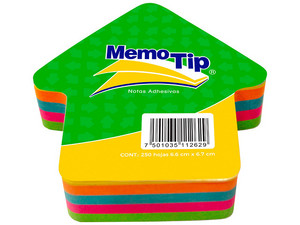 Notas Adhesivas Janel Memo Tip de Flecha, 3" x 3", 250 Notas.