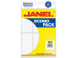 Etiquetas Adhesivas Janel Econopack, 50X 100mm, c/72.
