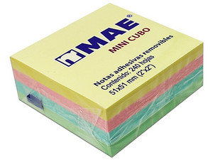 Notas Adhesivas Mae de 2 x 2 Pulgadas, 240 Hojas, Colores pastel.