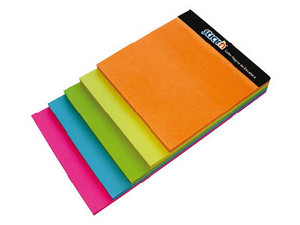 Notas Adhesivas Mae mágico, Colores Neon, 5 medidas y 150 hojas.