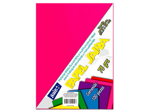 Paquete de Hojas Saira 106802, Tamaño Carta, 100 Hojas. Color Rosa Mexicano.
