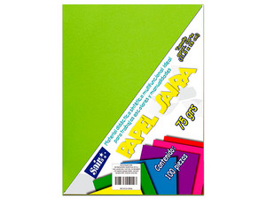 Paquete de Hojas Saira 106830, Tamaño Carta, 100 Hojas. Color Verde Limón.