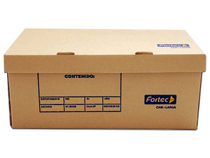 Caja de Archivo Fortec OFI Largo, Fabricada en Cartón. Dimensiones 615 x 360 x 255 mm. Color Café.