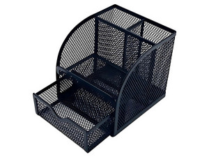 Organizador Nextep NE-175X: Malla Metálica de 4 Secciones, Color Negro.