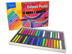 Paquete de Gises Azor Stafford, 36 piezas, Color pastel.