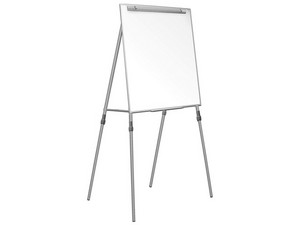 Rotafolio Alfra White Star Dimensiones 90x70 cm con Ajustes de Altura y Marco de Aluminio. Color Plata.