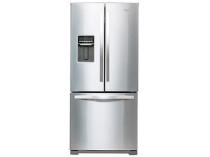 Refrigerador French Door Whirlpool MWRF220SEHM de 20 Pies Cúbicos, 557 L, Dispensador de Agua, 120V, Color Gris.