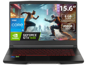 Laptop Gamer MSI GF63 Thin:
Procesador Intel Core i5 11400H (hasta 4.5 GHz),
Memoria de 8GB DDR4,
SSD de 256GB,
Pantalla de 15.6" LED,
Video NVIDIA GeForce GTX 1650,
S.O. Windows 11 Home.
Teclado versión en Inglés. (Caja abierta)