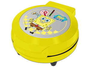 Waflera Bob Esponja BOBE4 de 760W, Acero Inoxidable. Color Amarillo.