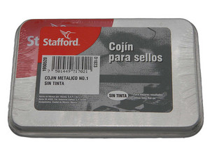 Cojín para Sellos Stafford #1: Metálico, 11x7 cm.