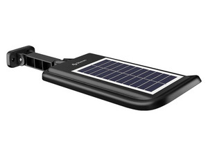 Lámpara LED Steren LAM-081 con Sensor de Movimiento, Panel Solar y Batería Recargable. Color Negro