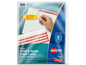 Separador Avery Translúcido con 8 Pestañas, Formato Carta.