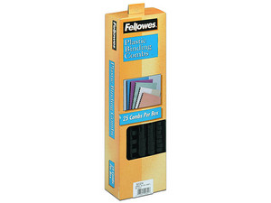 Paquete con 25 Piezas de Arillo Fellowes 5/8", Capacidad para 110 Hojas, Color Negro.