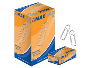 Clip Rectangular No.2 MAE CC2, Caja con 100 Piezas.
