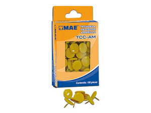 Tachuela Mae TCC-AM Color Amarilla Para Uso General.